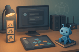 Custom AI chat workspace with server and workflow controls